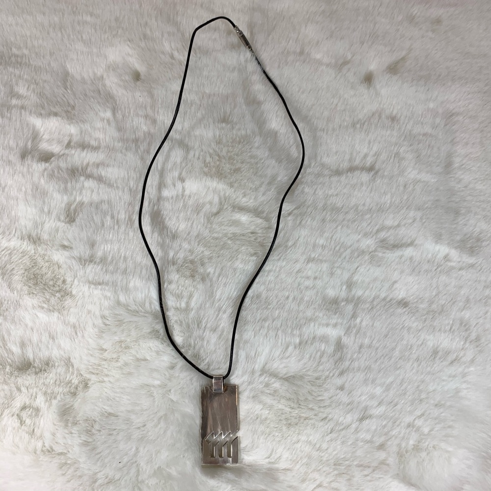 Gucci ID Tag Plate Virgo Pendant Necklace Choker - Picture 2 of 8